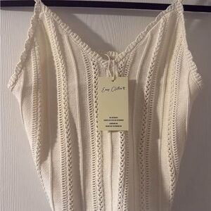 Elegant Cream Knit Top by Easy Clothing
